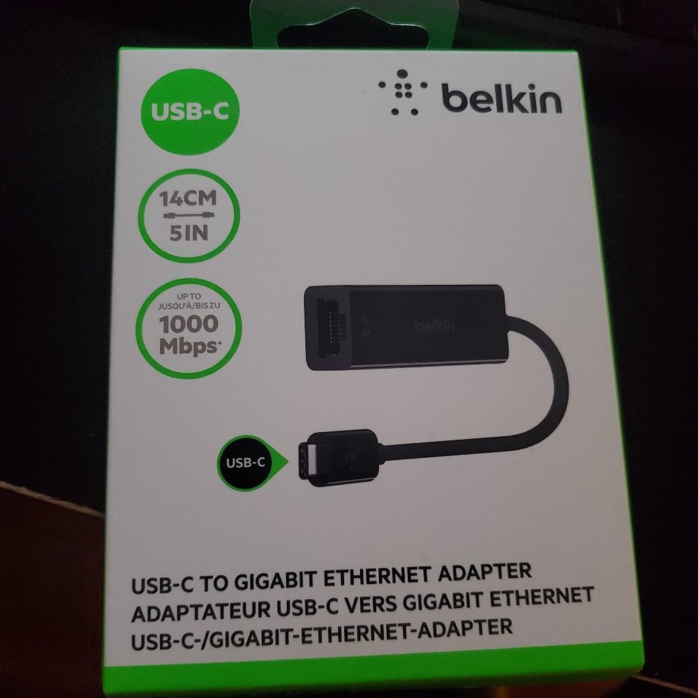 Belkin USB-C Gigabit Ethernet Adapter- New